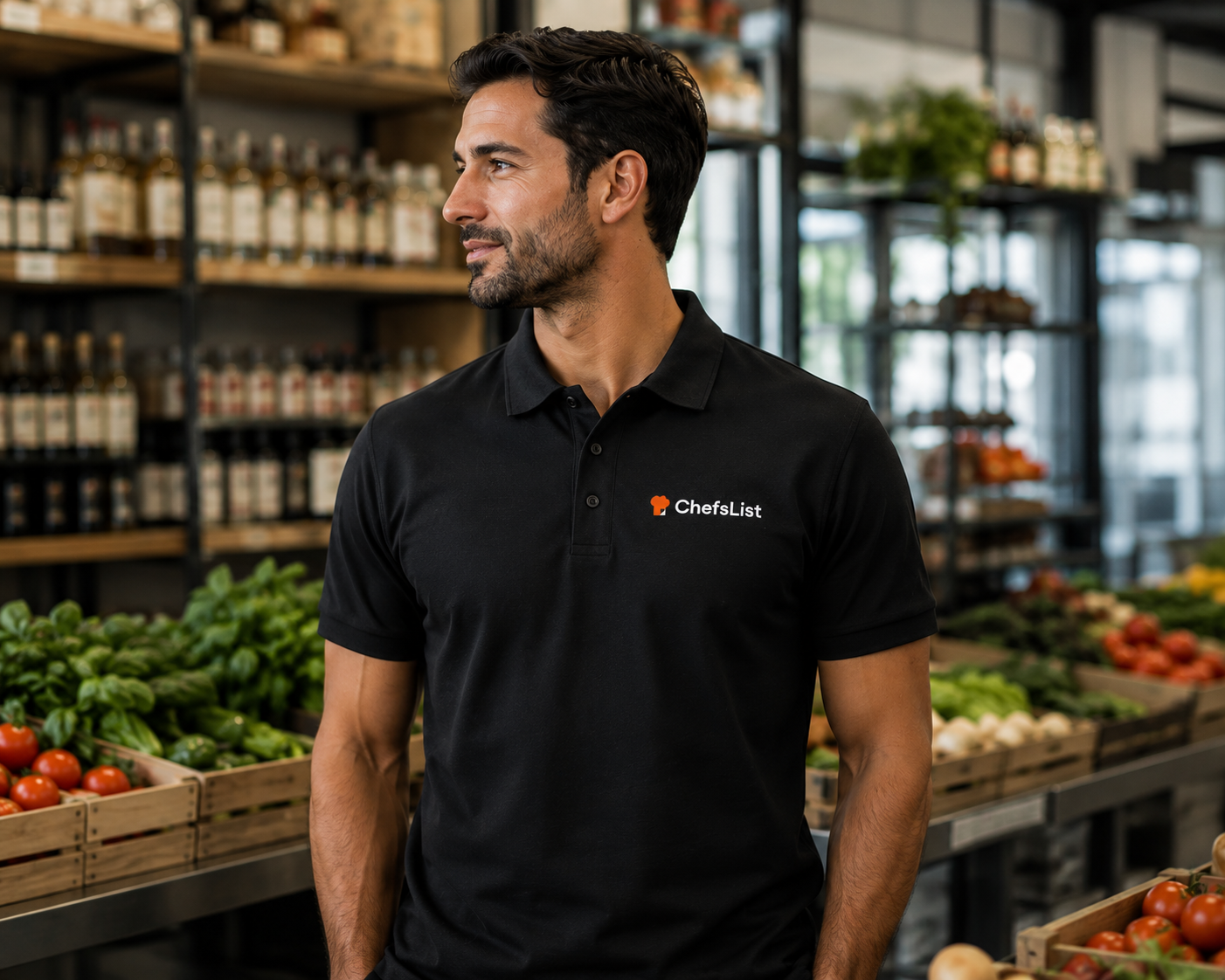 ChefsList representative in a wholesale market