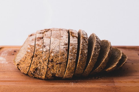 Sliced bread product photography
