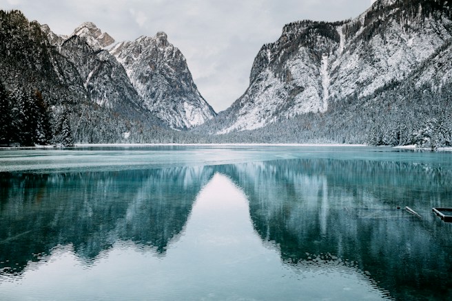 Mountain lake landscape