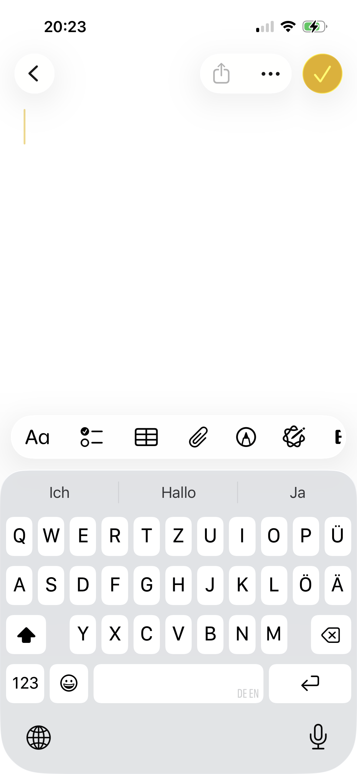 Mobile note interface used in the FAAAST visual exploration