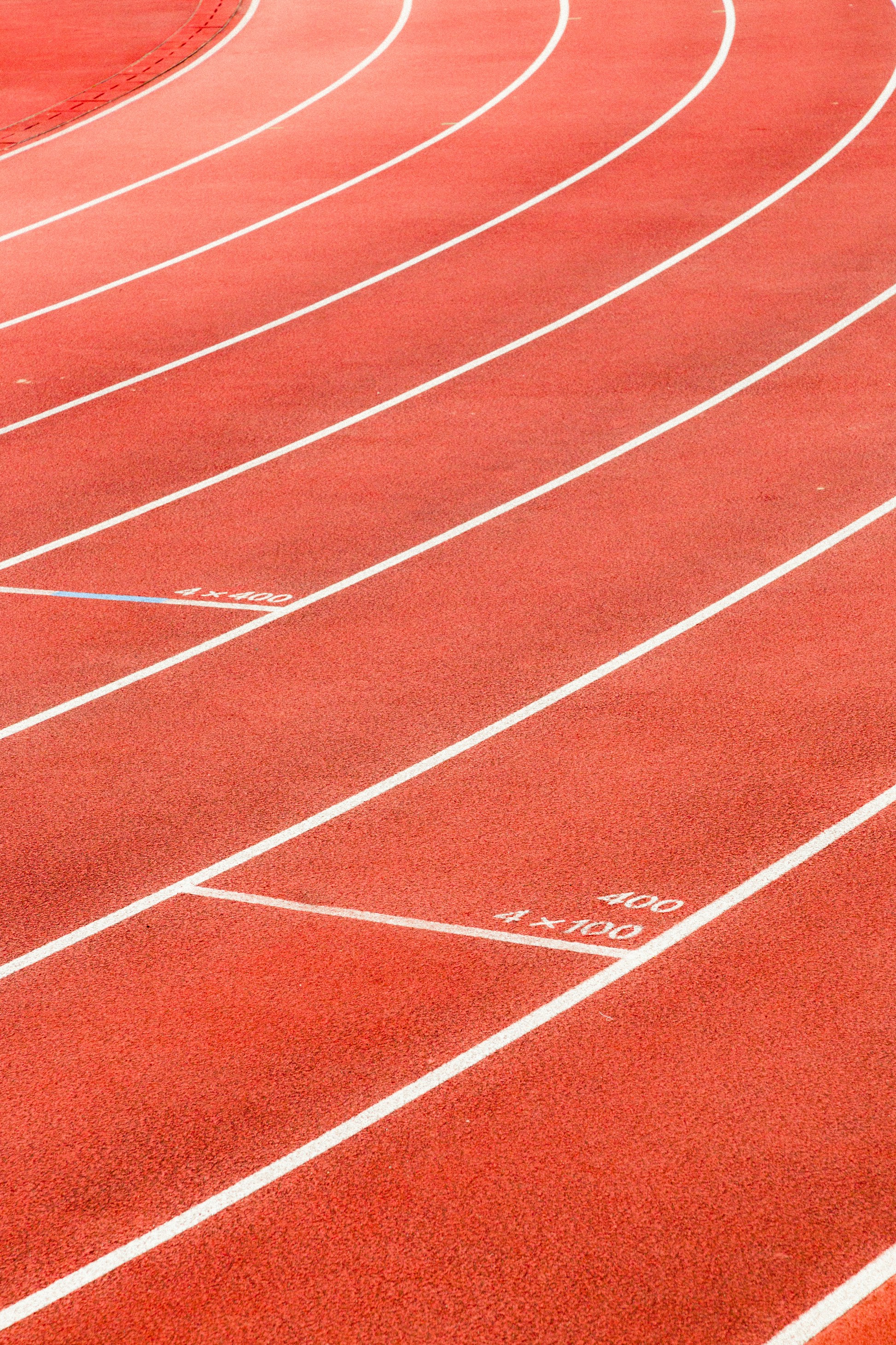 Red athletics track